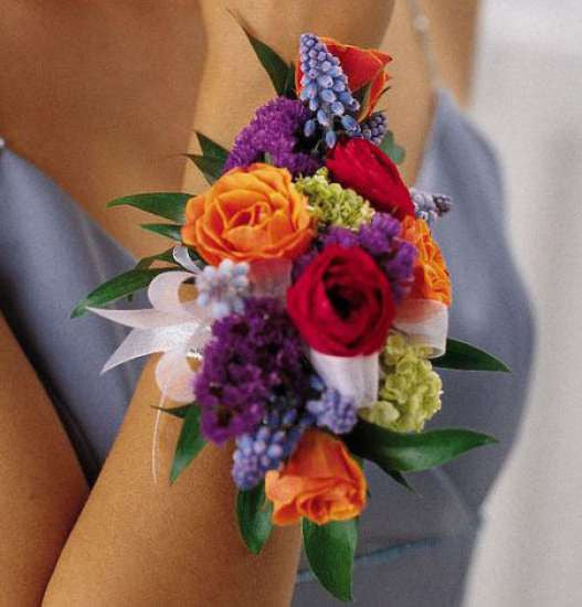 Yellow & Lavender Wrist Corsage